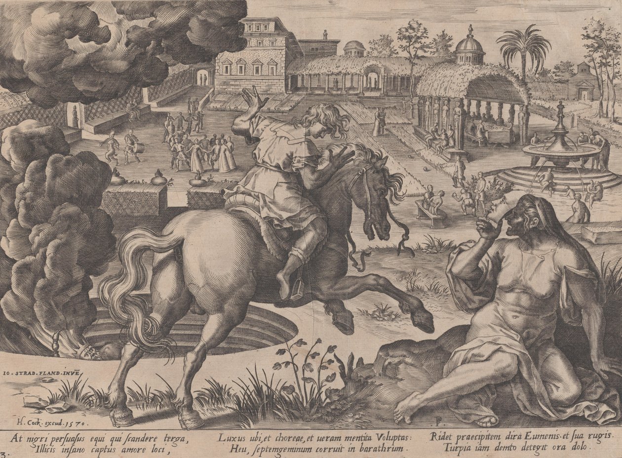贅沢の誘惑、The Course of Human Life、1570年より。 作： ピーター・ファーニウス