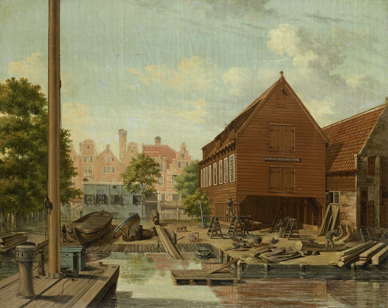 アムステルダムのビッカーザイランドにある造船所「De Hollandsche Tuyn」 作： Pieter Godfried Bertichen