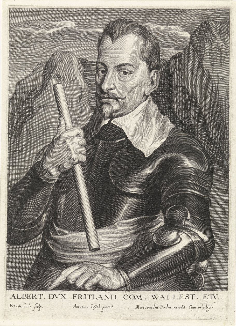 ヴァレンシュタインのアルブレヒト1583-1634、1630年頃 作： Pieter I Jode de