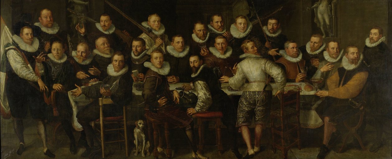 Gillis Jansz Valckenier大尉とPieter Jacobsz Bas中尉の会社、アムステルダム、1599年 作： ピーテル・イサークス。
