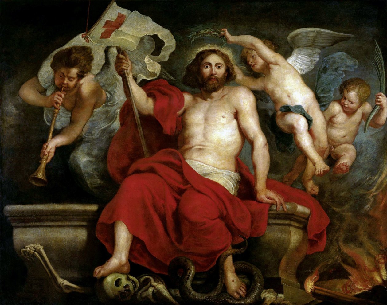 罪と死に対するキリストの勝利、c。 1615-1620。 作： ピーテル・パウル・ルーベンス