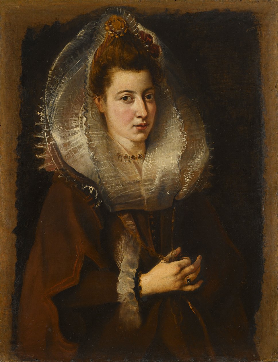 鎖を持つ若い女性の肖像、1605-1606年。 作： ピーテル・パウル・ルーベンス