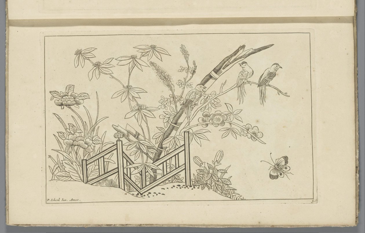 花の咲く木に 3 羽の鳥 中国の花鳥（連載タイトル） 作： ピーター・シェンク（II）