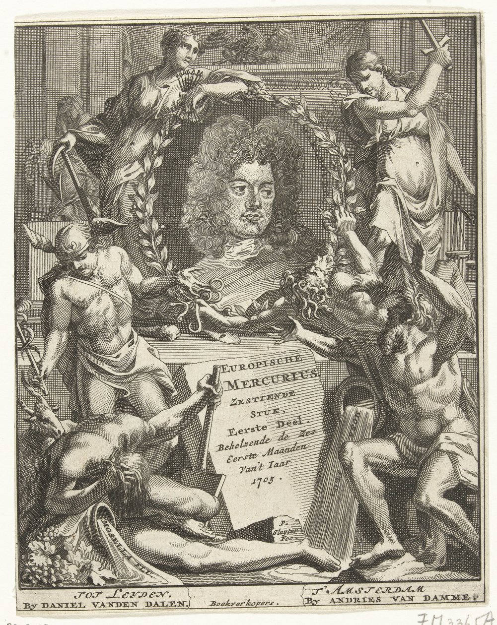 ヨーロッパ水星のタイトル ページ、1705 年 作： Pieter Sluyter