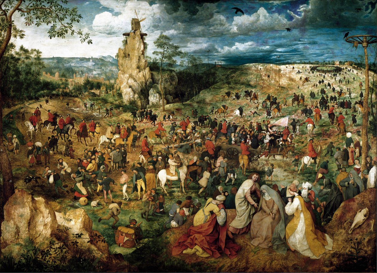 La Montee au Calvary (The Carriage of the Cross) 絵画 ピーテル・ブリューゲル長老（またはピエール・ブリューゲルまたはピーター・ブリューゲルまたはブリューゲル 作： ピーター・ブリューゲル長老