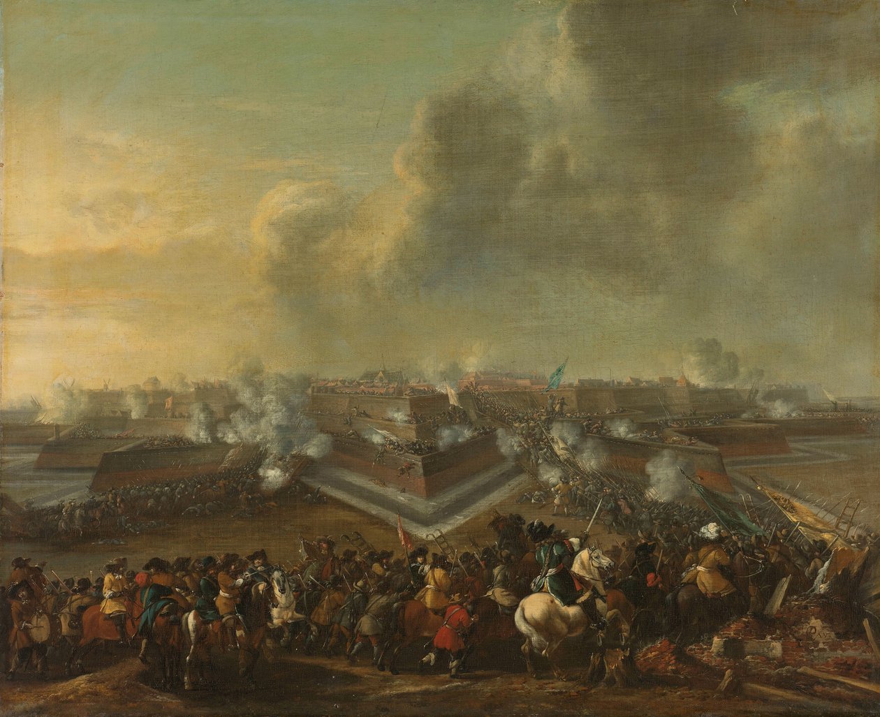 Coevorden の町への攻撃、1672 年 12 月 30 日 作： ピーテル・ワウワーマン