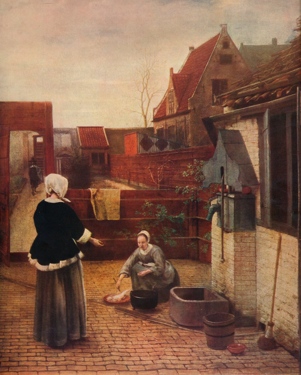 オランダの中庭、c1658、1911 作： ピーター・デ・ホーチ