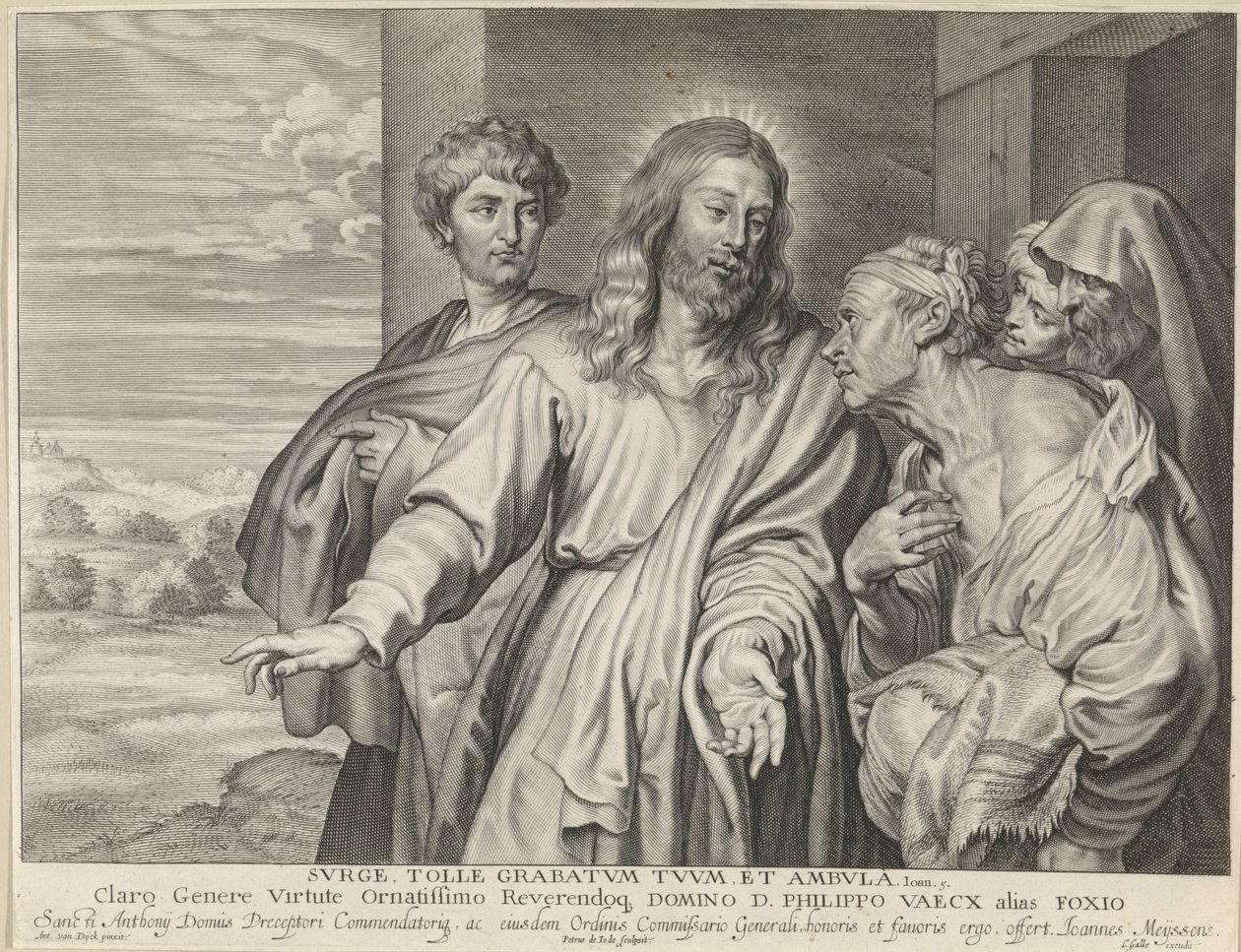 キリストは中風の人を癒す 作： Pieter de Jode（II）