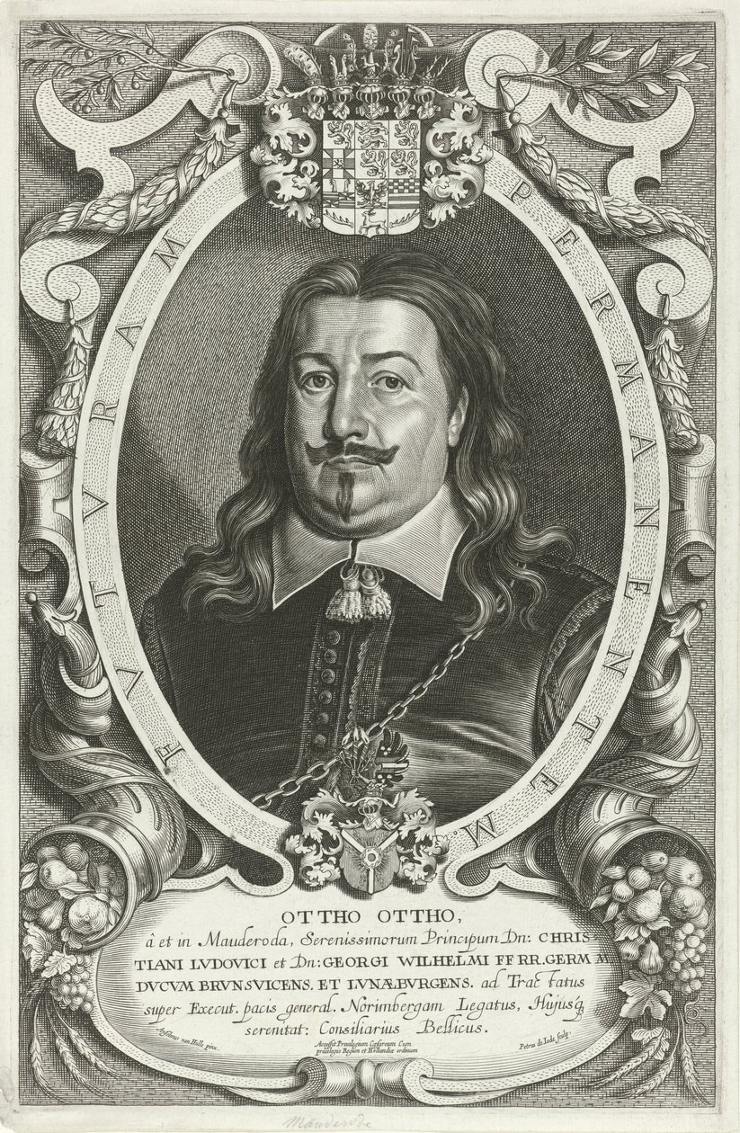 オットー・フォン・モードローデの肖像 Celeberimi Legati (シリーズタイトル) 作： Pieter de Jode（II）