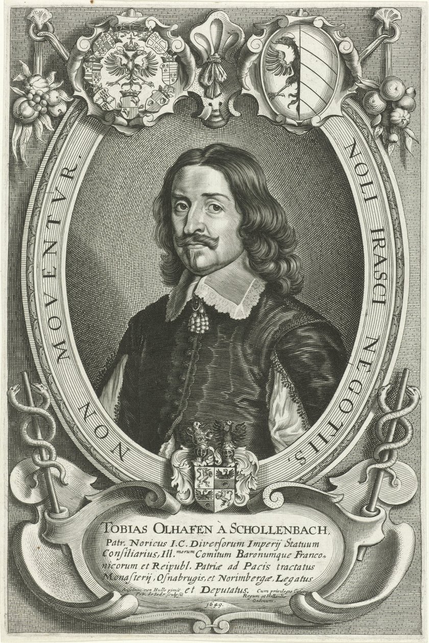 Tobias Oelhafen van Schöllenbachの肖像 Celeberimi Legati (シリーズタイトル) 作： Pieter de Jode（II）