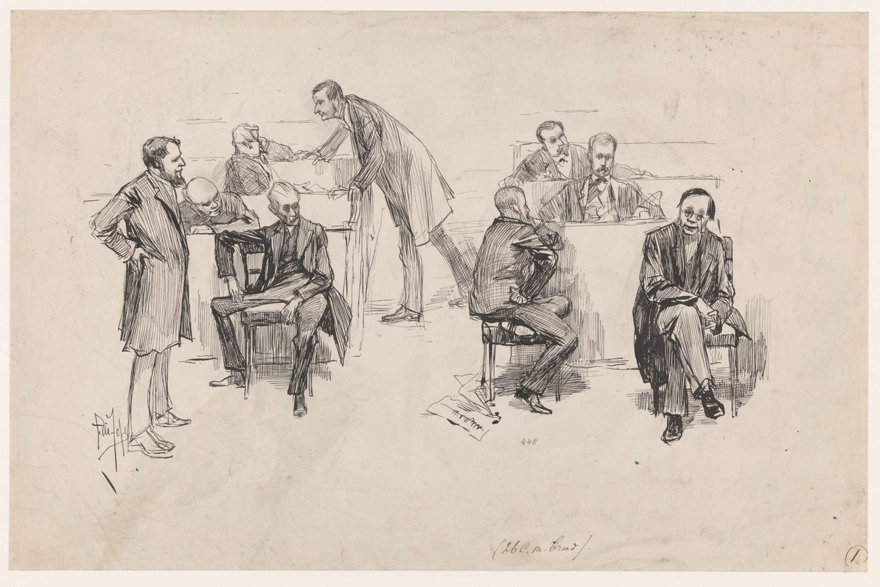 明治20年（1887年）の憲法改正討論会における衆議院 作： Pieter de Josselin