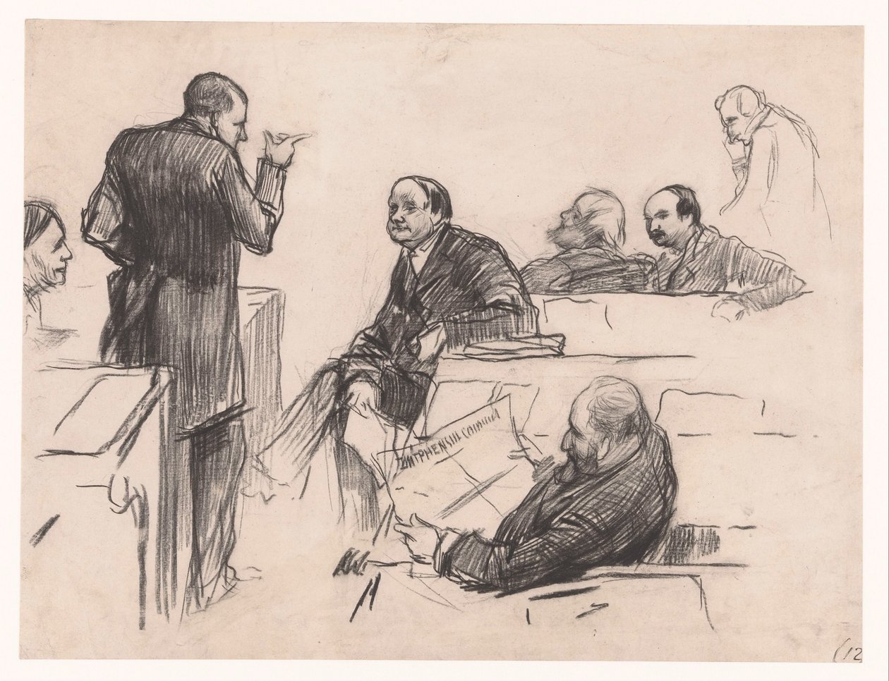 国会議員 H.C. Verniers van der Loeff, Mr. A.J.W. Farncombe Sanders、G.M. van der Linden、J. Willink、Jhr. ロイス・ファン・ベーレンブローク氏 作： Pieter de Josselin