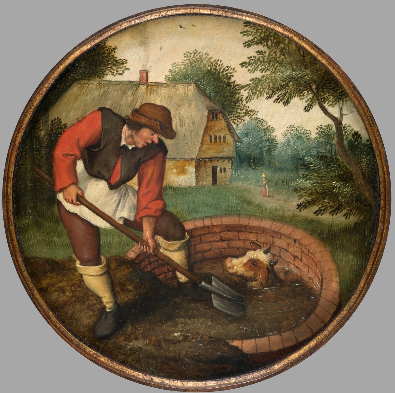 On liian myöhäistä täyttää kaivo sen jälkeen, kun vasikka on hukkunut, n. 1594 (öljy paneelissa) 作： ピーテル・ブリューゲル