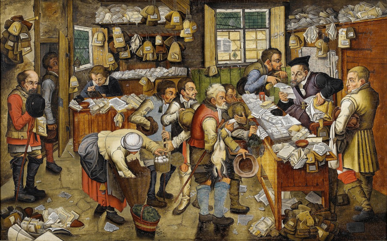 Le Paiement de la dime - The Payment of the Tithes ( known as Village Lawyer) - Peinture de Pieter Brueghel the Younger (Le jeune ou Brueghel d