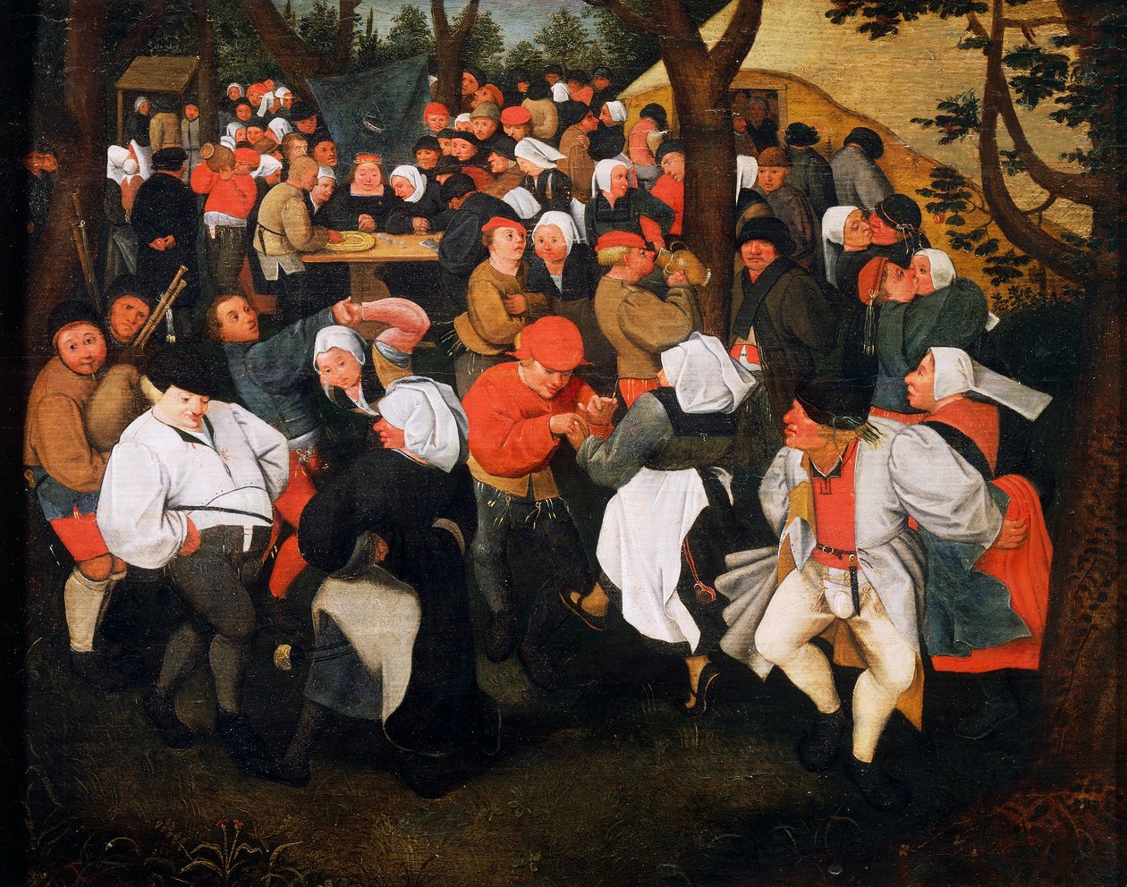 村の踊り、ピーター・ブリューゲル・ヤンガー (1564-1638) 作： ピーテル・ブリューゲル
