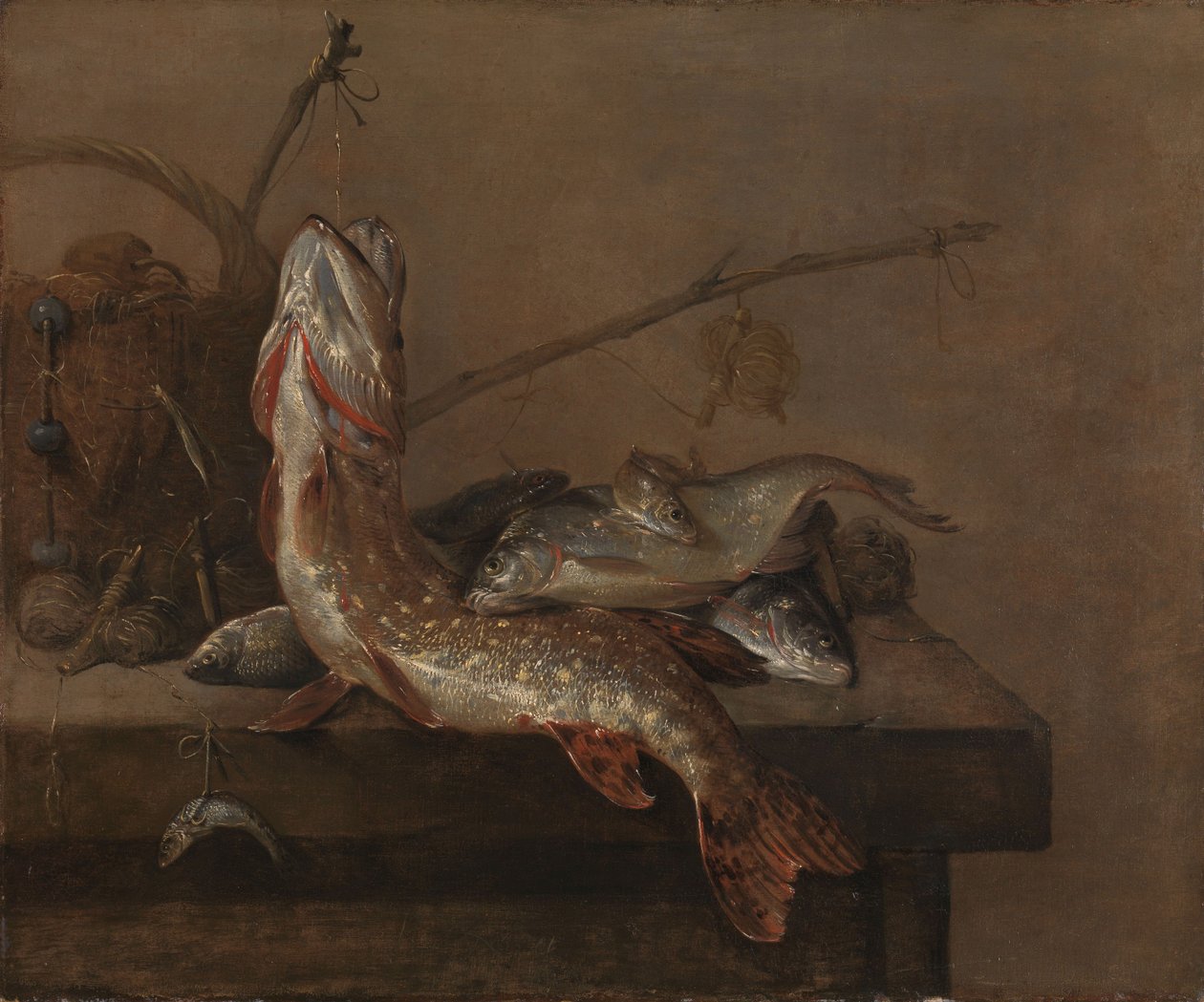 魚のいる静物 作： ピーテル・ファン・ノールト
