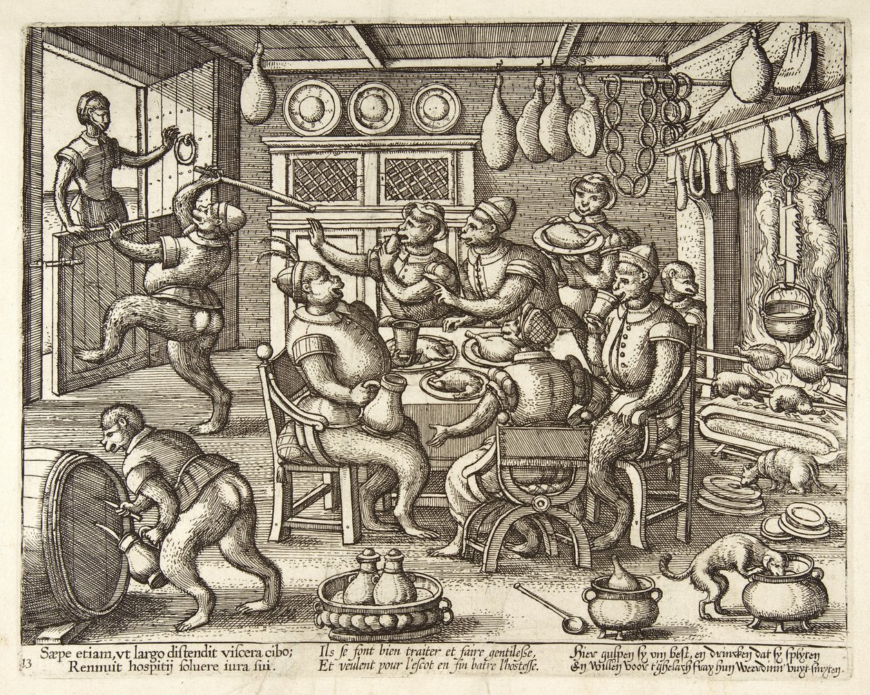 ファットキッチン、パブ。 C. 1585 作： ピーター・ファン・デル・ボルヒト