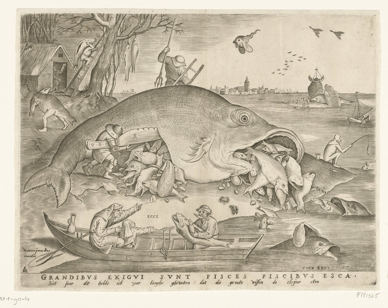 大きな魚 小さな魚を飲み込む 大きな魚が小さな魚を食べる 作： ピーター・ファン・デル・ハイデン