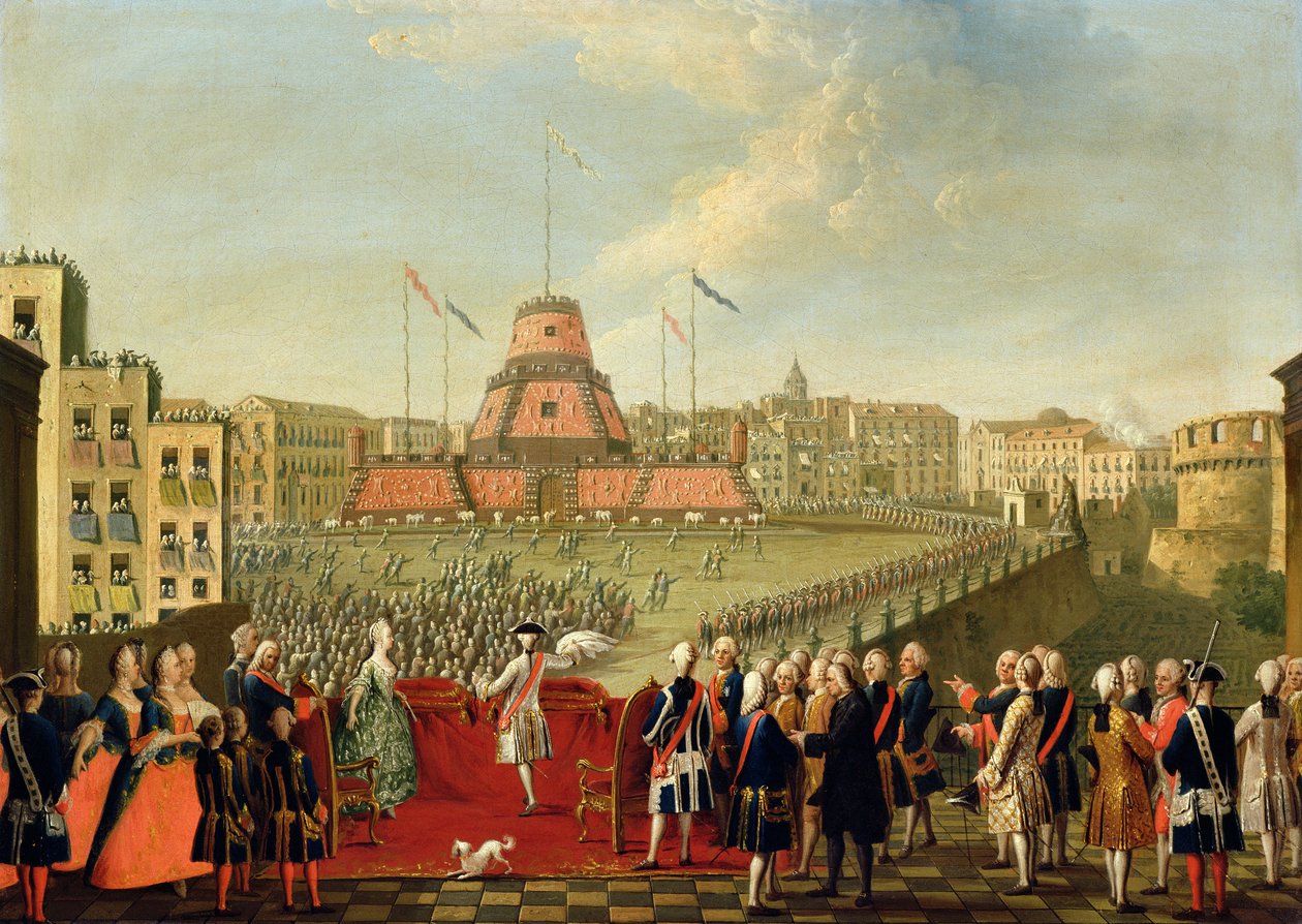 ナポリで、フェルディナンド1世王（1751-1825）がオーストリアの大管長マリアカロリーナ（1752-1814）に結婚する（1768〜1814）1768 作： ピエトロファブリス