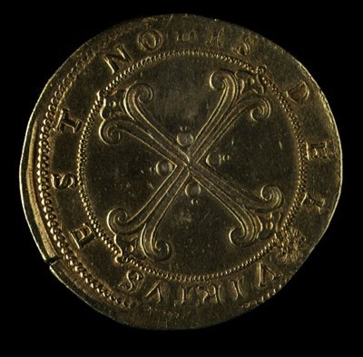 コジモI（1519-74）のコインの裏（金メッキ）（表側は119190を参照） 作： ピエトロパオロガレオッティ