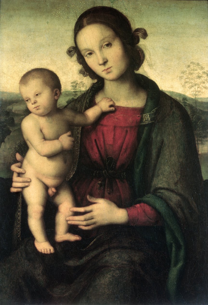 マドンナと子供、1495年頃 作： ピエトロ・ペルジーノ