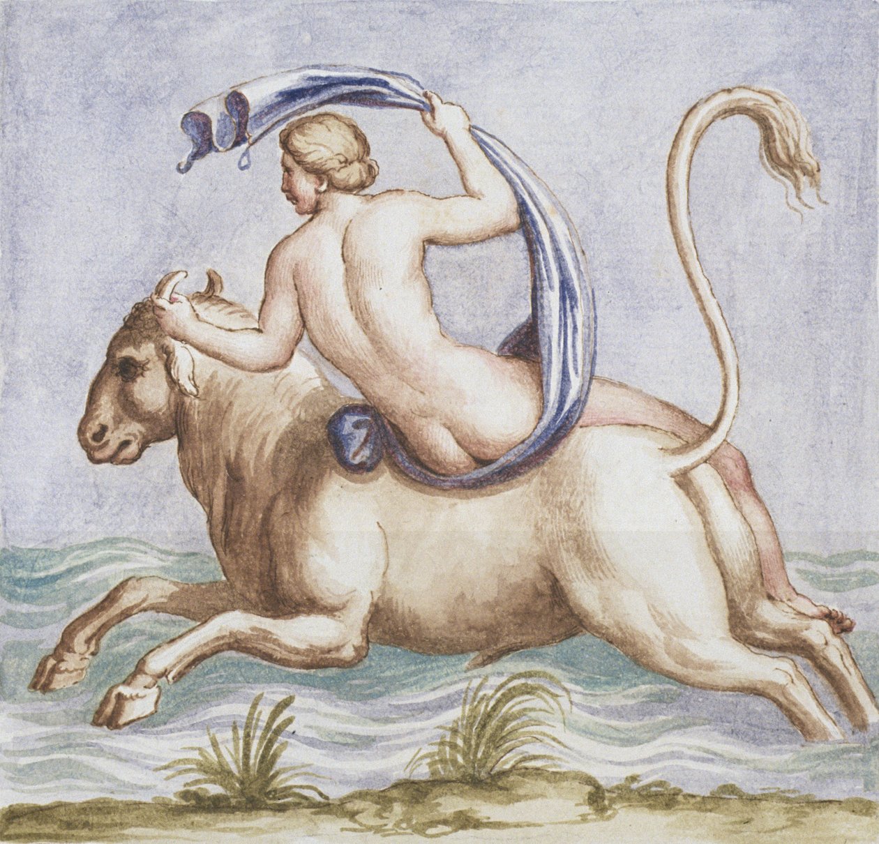Ms Gen 1496 Plate CXX Rape of Europa、1674 作： ピエトロサンティバルトリ