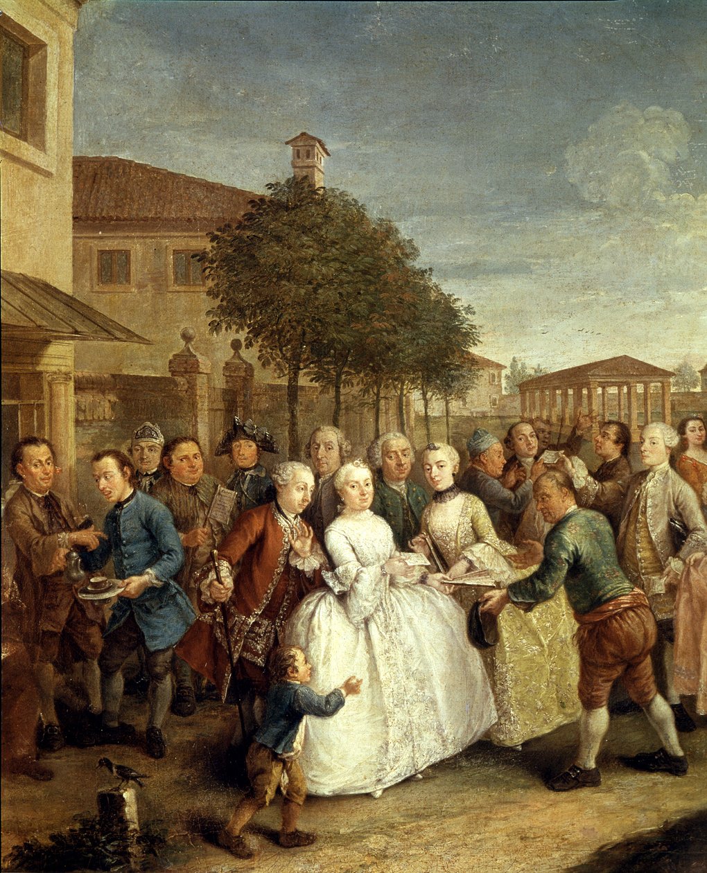 Uma festa na Villa Widmann, c.1750 (óleo sobre tela) 作： ピエトロ・ロンギ