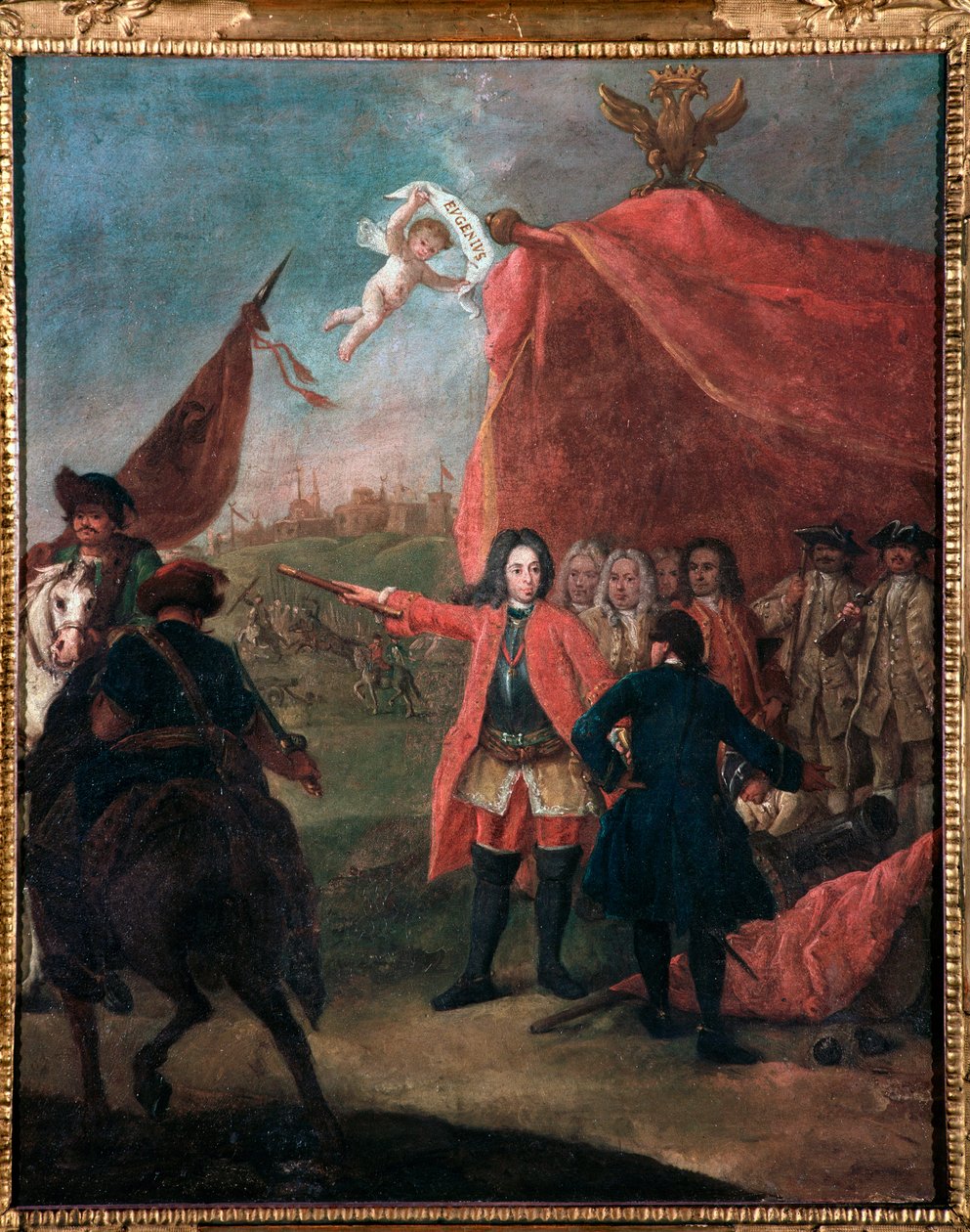 Eugenio di Savoia (1663-1736)の表現は、Eugenio王子（サヴォイの王子Eugeneの肖像）と言われています。 Pietro Longhi (1702-1785)の絵画 1755 Dim 62x51 cm Ca 