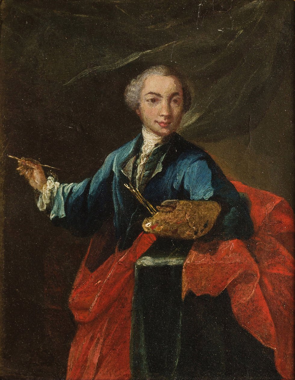 自画像、c。 1750。 作： ピエトロ・ロンギ