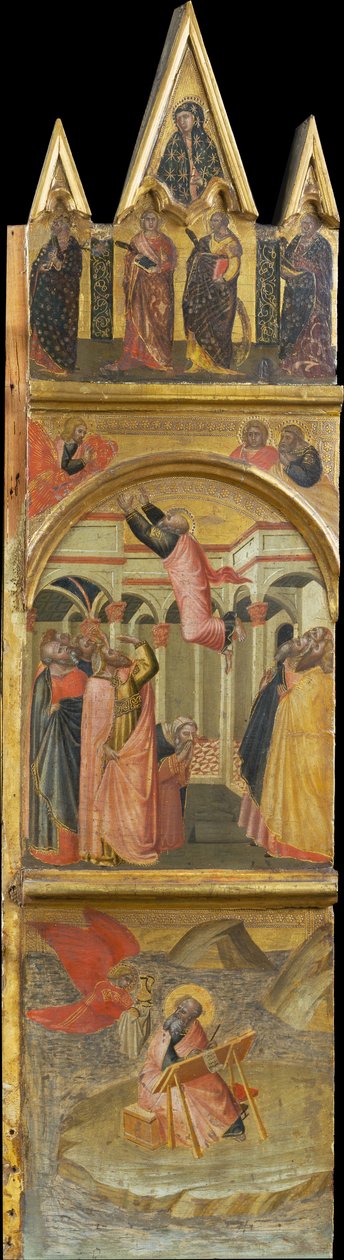 Der heilige Johannes der Evangelist auf Patmos, seine Himmelfahrt 作： ピエトロ・ロレンツェッティ