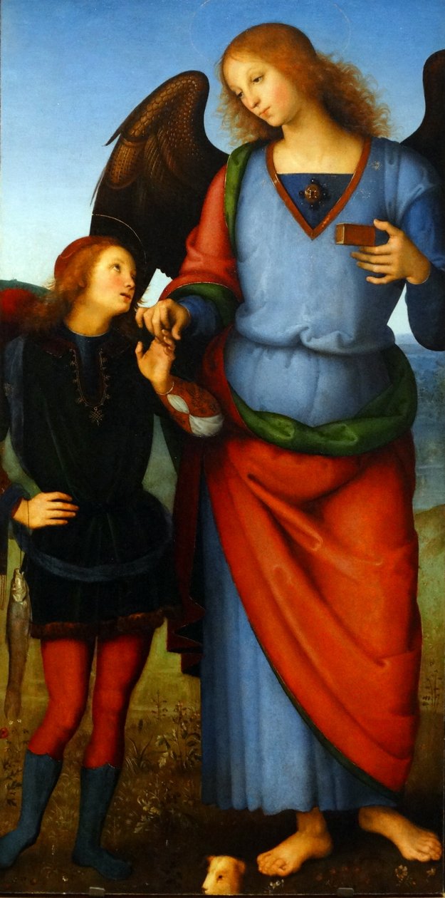 天使を連れた聖母子、トビアスを連れた大天使ラファエル、大天使