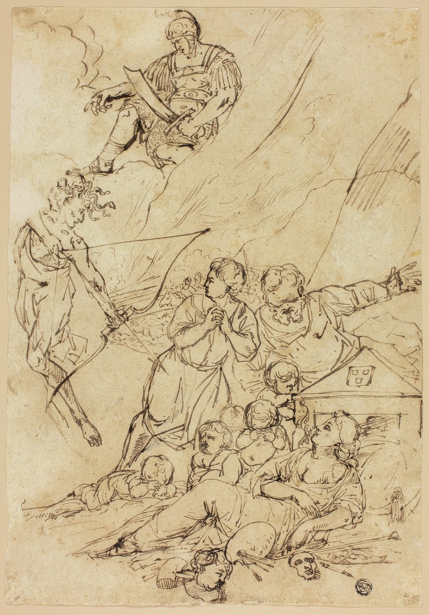 火星がゴーゴンを送り込み、芸術を斬る 作： ピエトロテスタ