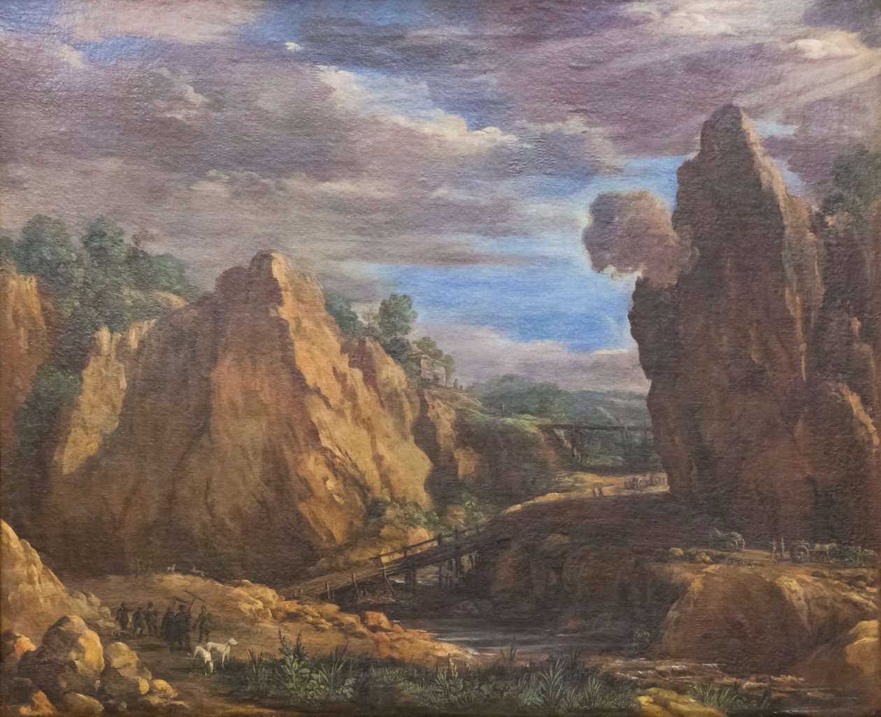 トルファのミョウバン鉱山、1630年頃（キャンバスに油彩） 作： ピエトロ ダ (1596-1669) コルトーナ