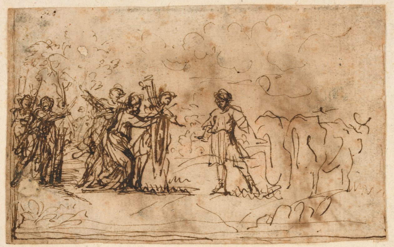 CIncinnatus Summoned from the Field, study for the "Storia di Cincinnato", Villa Sacchetti (現 Chigi) のギャラリー, Castelfusano 作： ピエトロダコルトーナ