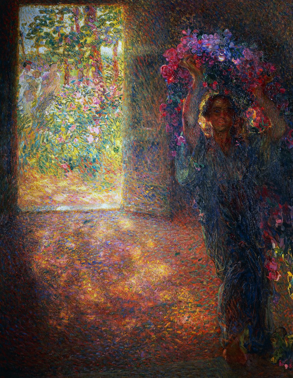 花の家 1910年頃 プリニオ・ノメリーニ（1866-1943）作 油彩・キャンバス 200x160cm イタリア 20世紀 作： プリニオ・ノメッリーニ