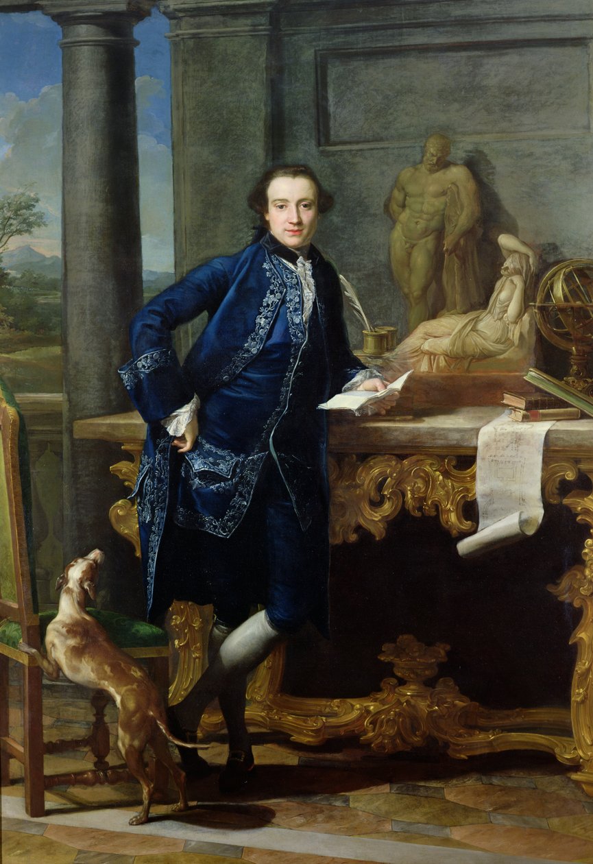 Crowle Parkのチャールズジョンクロウル（1738-1811）の肖像、c.1761-62 作： ポンピオジロラモバトーニ