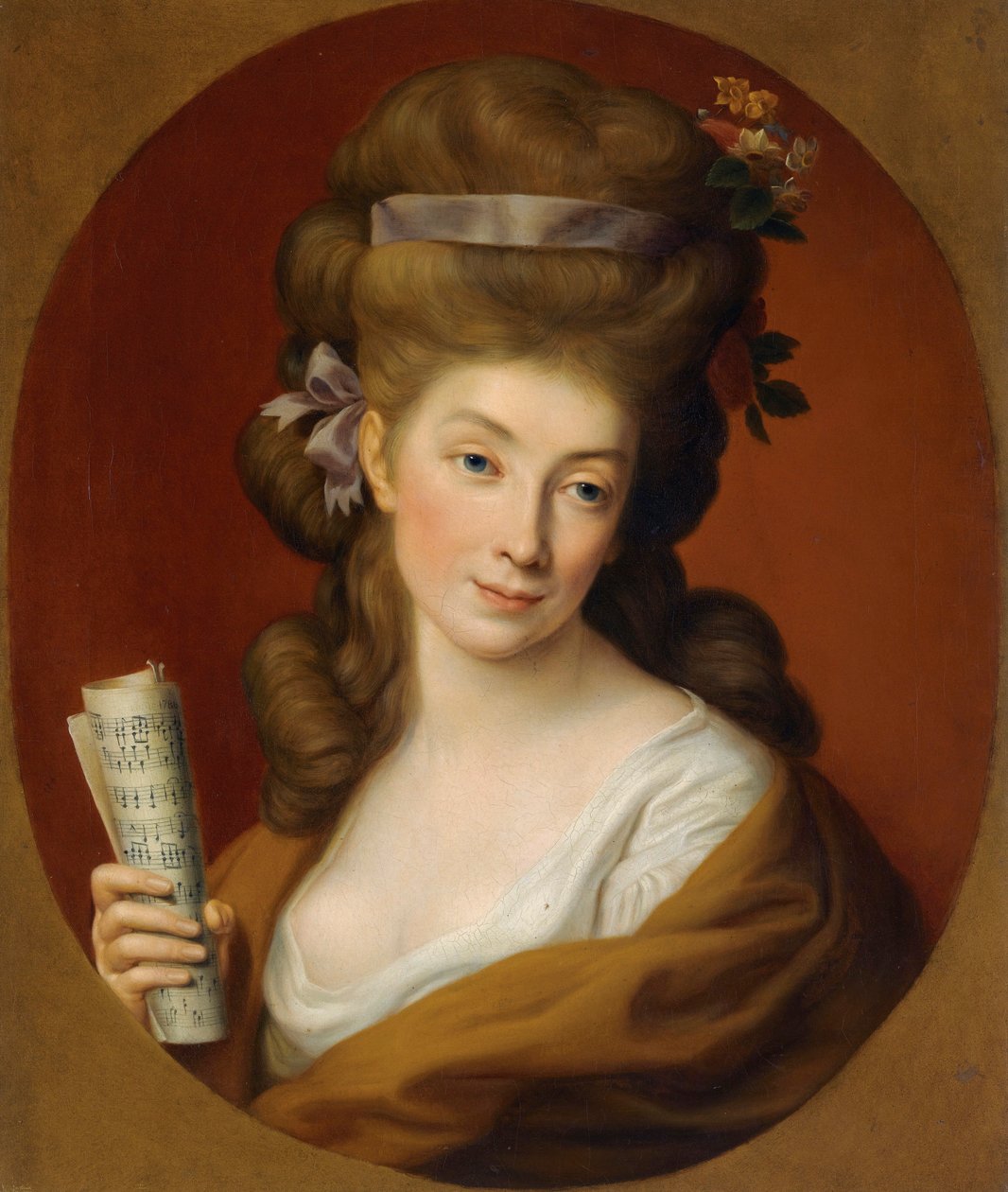 "Portrait de la noble polonaise Izabela Lubomirska" (Princess Izabela Elzbieta Potocka, nee Lubomirska (1736-1816)) Peinture de Pompeo Batoni (1708-1787) - 1780 - 油彩・キャンバス Dim 65,3x54,1 cm Private Collection 作： ポンピオジロラモバトーニ