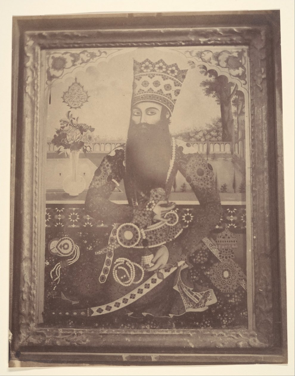 [Fath-Ali Shah、王の叔父、Hmah [] Saula がかつて所有していた絵画]、1840 年代から 60 年代。 作： おそらくルイジ・ペッチェによるものです。