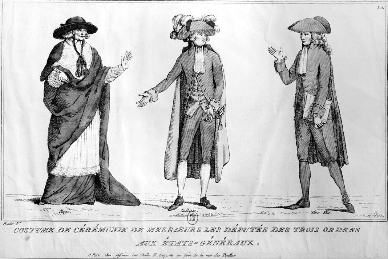 1789年5月4日、トロワオルドレスオーエタトゥジェローの代理の儀式用衣装 作： 鶏肉