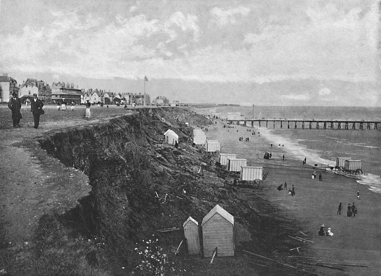 Clacton：The Beach、c1896 作： ポールトンとCo