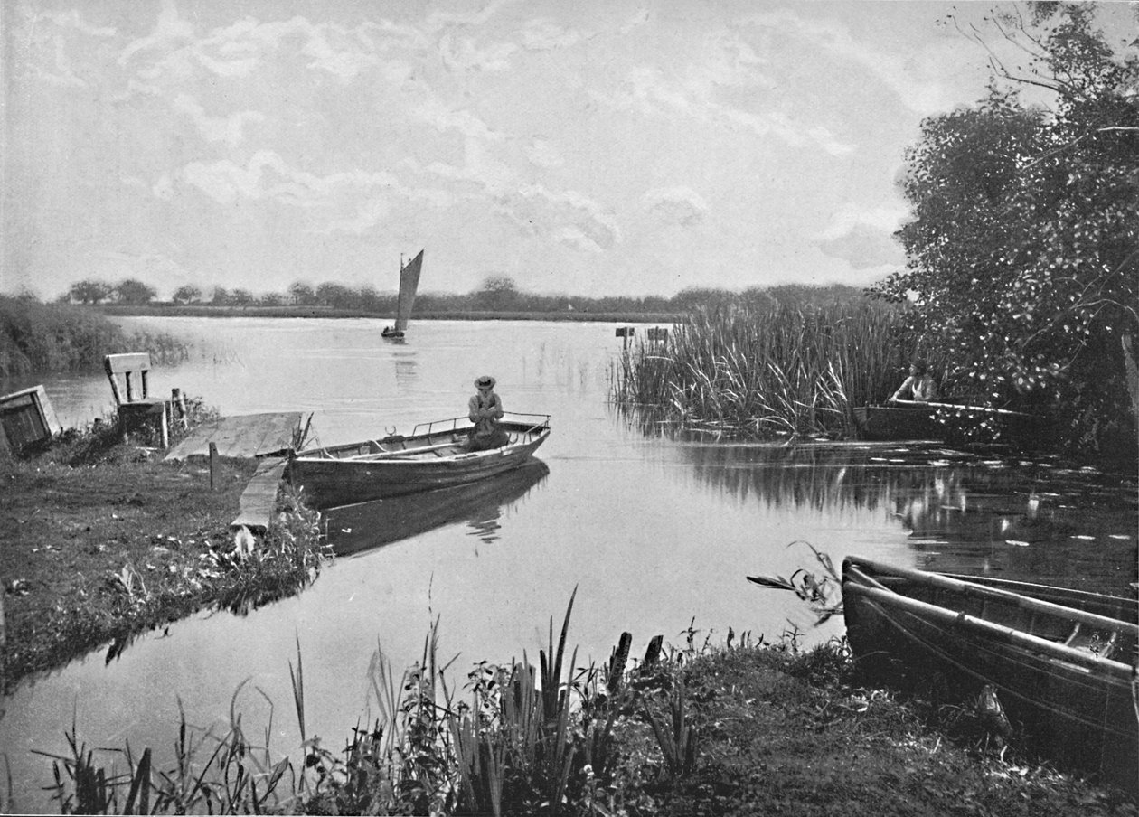 Wroxham Broad、ノーフォーク、c1896 作： ポールトンとCo