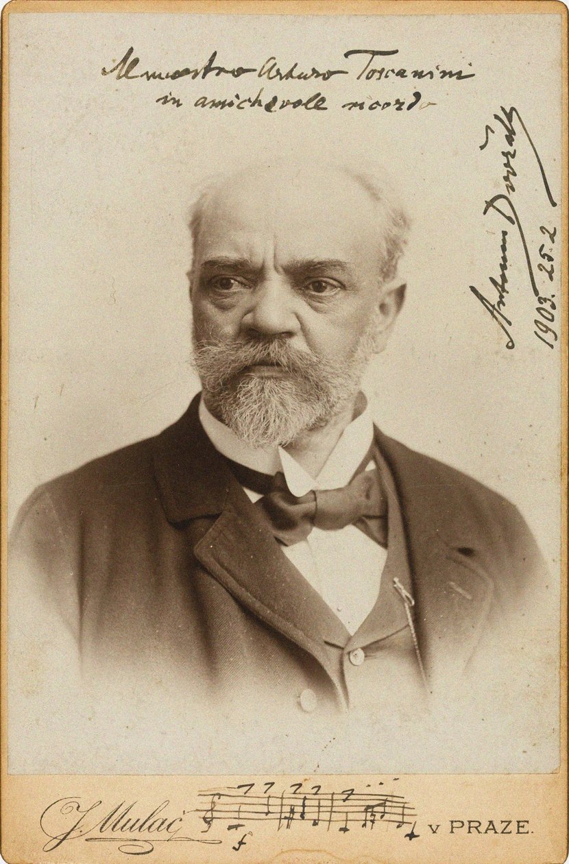 作曲家アントニン・ドヴォルザークの肖像 1841-1904年、c. 1900年。 作： プラハ。写真スタジオJ.Mulac