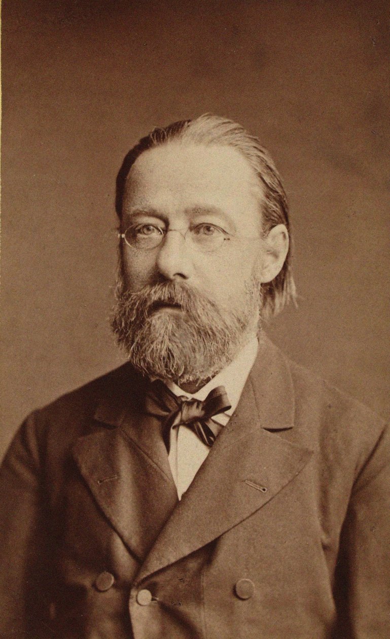 作曲家ベドリッヒ・スメタナの肖像、1878年。 作： プラハ。写真スタジオJ.Mulac