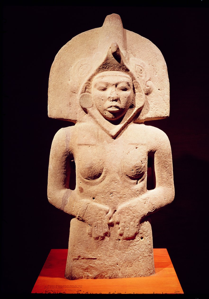 女性の出生図、Huaztec 作： プレコロンビアン