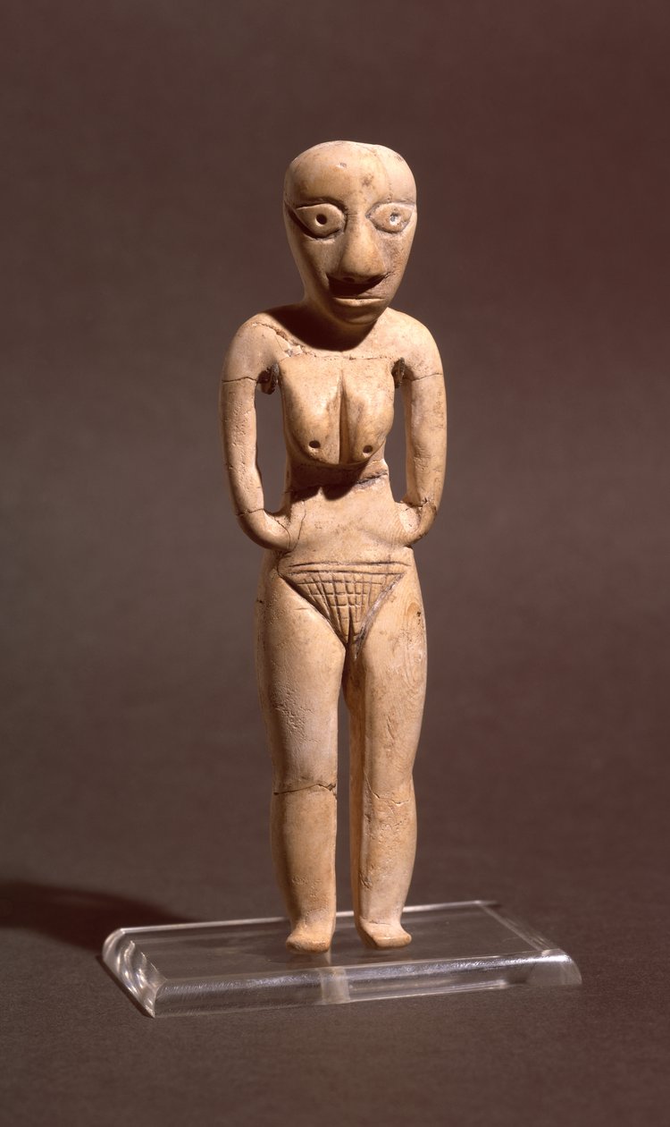 古代バクトリア☆複合体石像 ：立ち姿の女性像