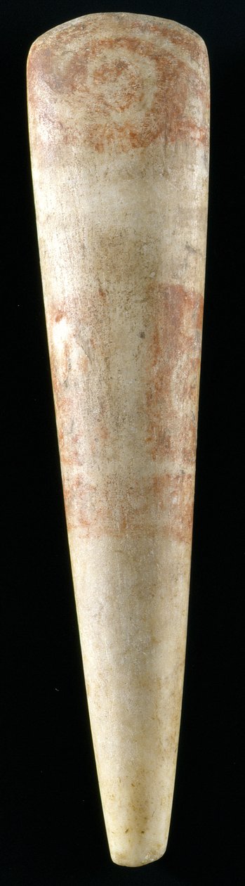テッサリアのアクロリス像の頭、最終新石器時代（紀元前4500〜3200年頃）（大理石） 作： 先史時代先史時代