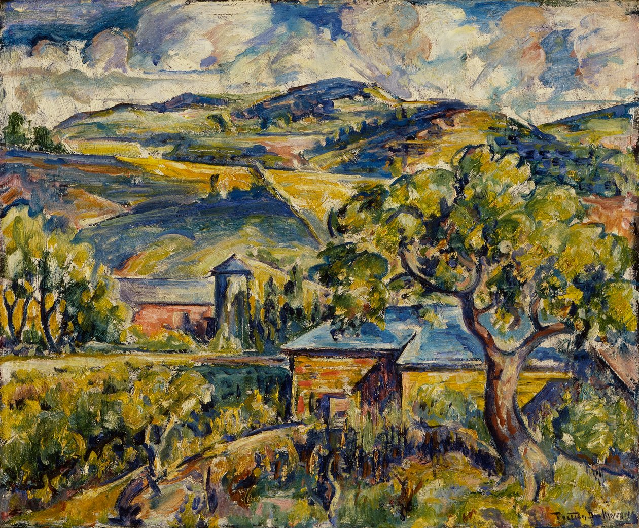 メインの風景、c.1917-21 作： ウィリアム・プレストン・ディキンソン