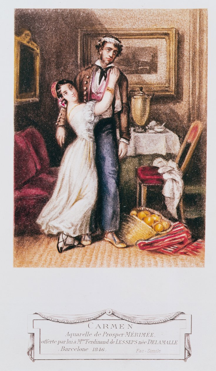 カルメンとドンホセ、1846年 作： プロスパー・メリミー