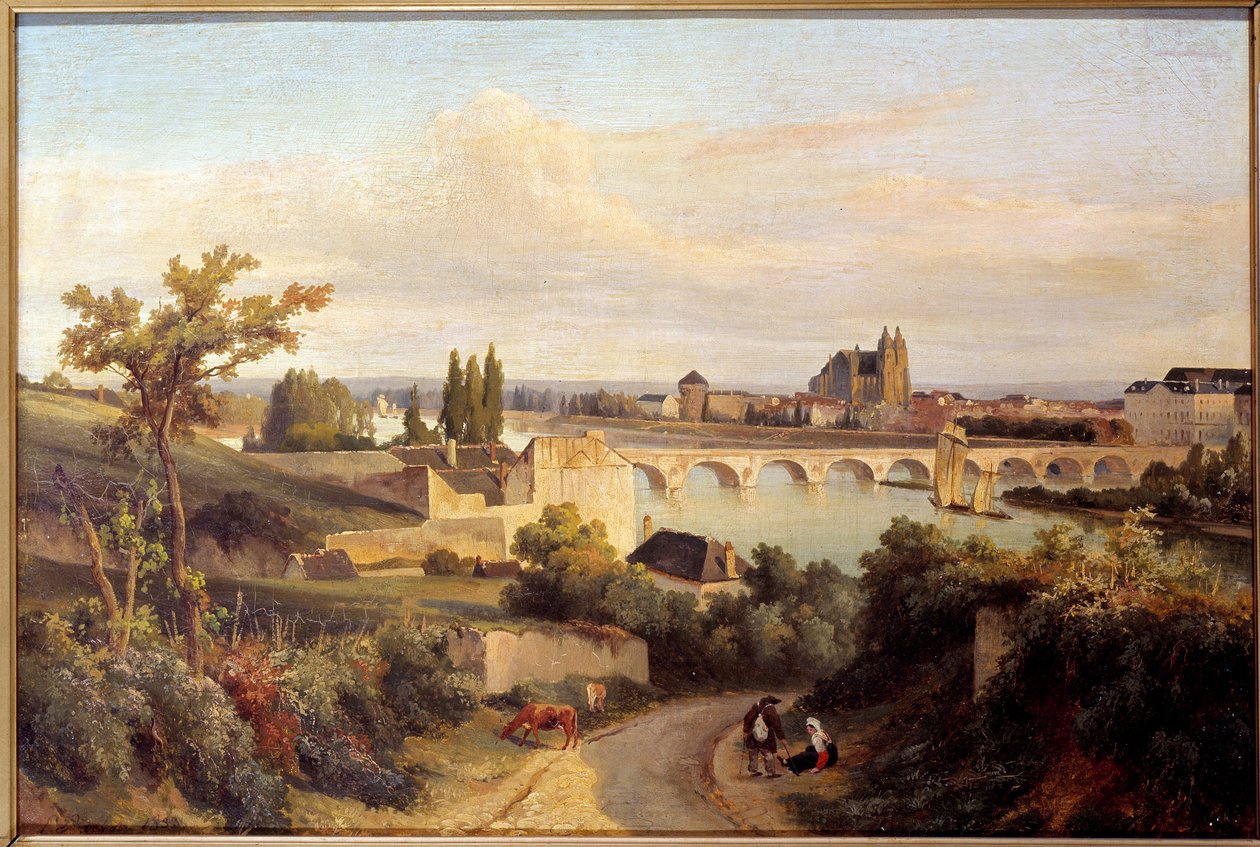 1833年のトゥール橋 プロスペル・バルボ（1798-1878）による絵画 1833年 ナント、ボザール美術館（Musee des Beaux Arts 作： プロスパー・バーボット
