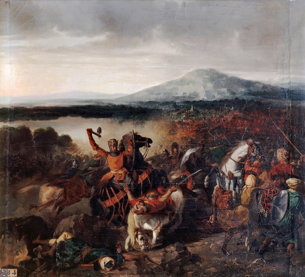 1061年のチェラミの戦いでのシチリア島のロジャーI 作： Prosper LafayeまたはLafait